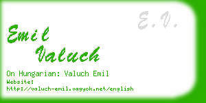 emil valuch business card